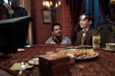 Eli Roth and Owen Vaccaro in The House with a Clock in Its Walls (2018)