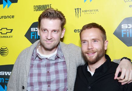 Daniel Stamm and Mark Webber at an event for 13 Sins (2014)