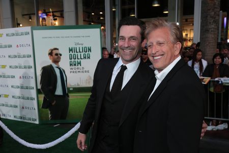 Joe Roth and Jon Hamm at an event for Million Dollar Arm (2014)