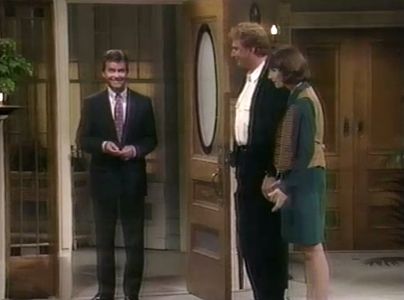 Jeffrey Jones, Dick Clark, and Mary Gross in The People Next Door (1989)