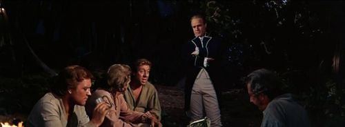 Marlon Brando, Richard Harris, and Percy Herbert in Mutiny on the Bounty (1962)