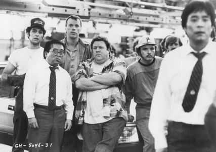 John Turturro, George Wendt, Clint Howard, Rodney Kageyama, and Rick Overton in Gung Ho (1986)