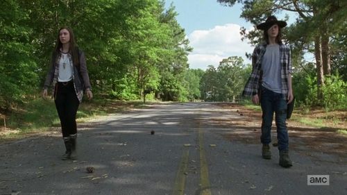 Chandler Riggs and Katelyn Nacon in The Walking Dead (2010)