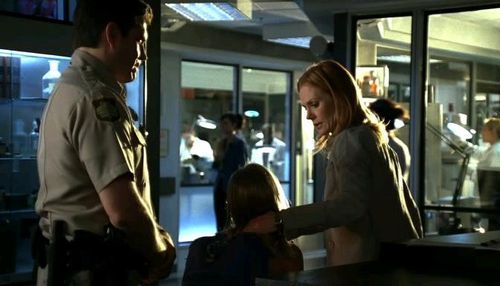 Marg Helgenberger, Paul Ganus, and Madison McReynolds in CSI: Crime Scene Investigation (2000)
