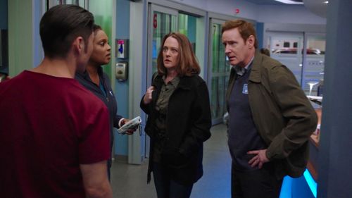 Marlyne Barrett, Brian Tee, Bart Shatto, and Polly Lee in Chicago Med (2015)