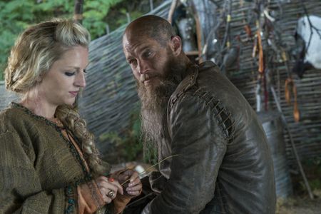 Travis Fimmel and Maude Hirst in Vikings (2013)