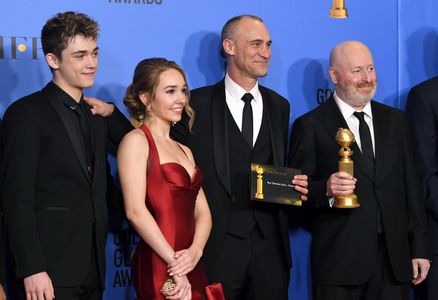Joel Fields, Joseph Weisberg, Holly Taylor, and Keidrich Sellati at an event for The 76th Annual Golden Globe Awards 201