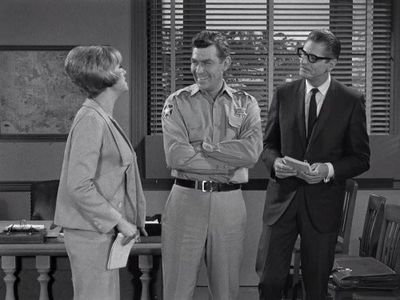 Andy Griffith, George Ives, and Barbara Stuart in The Andy Griffith Show (1960)