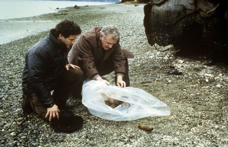 Warren Frost, Sheryl Lee, and Michael Ontkean in Twin Peaks (1990)