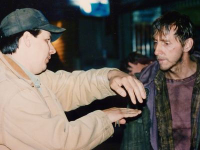 Andy Fleming directing Arthur Senzy on the set of 