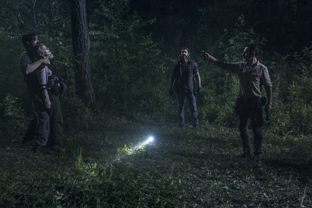Andrew Lincoln, Melissa McBride, Matt Mangum, and Rhys Coiro in The Walking Dead (2010)