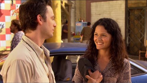 Onahoua Rodriguez and Justin Kirk in Weeds.