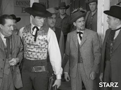 Hal Gerard, Jonathan Hole, Hugh O'Brian, Damian O'Flynn, and William Tannen in The Life and Legend of Wyatt Earp (1955)