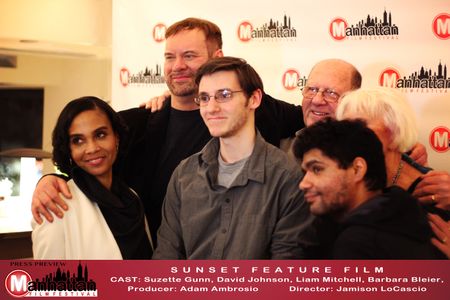 Barbara Bleier, Liam Mitchell, Suzette Gunn, Jamison M. LoCascio, and David Johnson at an event for Sunset (2018)