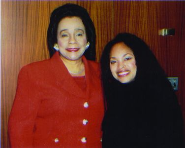 Tina Andrews with Coretta Scott King