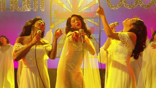Herizen F. Guardiola, Stefanée Martin, and Shyrley Rodriguez in The Get Down (2016)