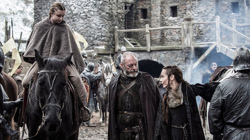 Tara Fitzgerald, Liam Cunningham, and Kerry Ingram in Game of Thrones (2011)