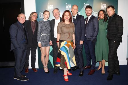Ian McEwan, Samuel West, Stephen Woolley, Saoirse Ronan, Dominic Cooke, and Billy Howle at an event for On Chesil Beach 