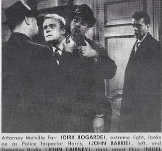 Dirk Bogarde, John Barrie, John Cairney, and Nigel Stock in Victim (1961)
