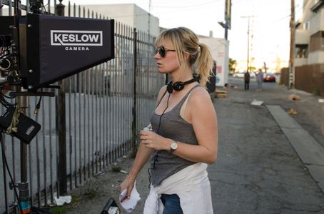 Director Katie Locke O'Brien on set for Clean Slate