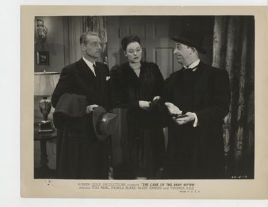 Rebel Randall, Allen Jenkins, and George Meeker in The Case of the Baby Sitter (1947)