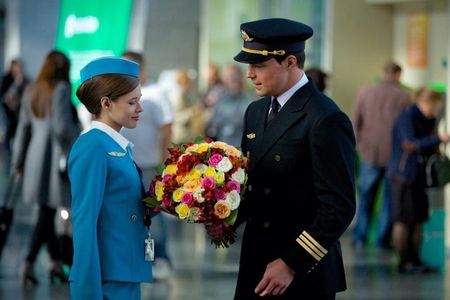 Danila Kozlovskiy and Katerina Shpitsa in Flight Crew (2016)