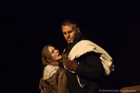 Kendra Munger as The Beggar Woman and Douglas Ladnier as Sweeney Todd in 