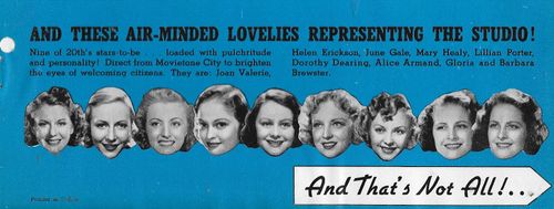 Alice Armand, Barbara Brewster, Gloria Brewster, Dorothy Dearing, Helen Ericson, June Gale, Mary Healy, Lillian Porter, 