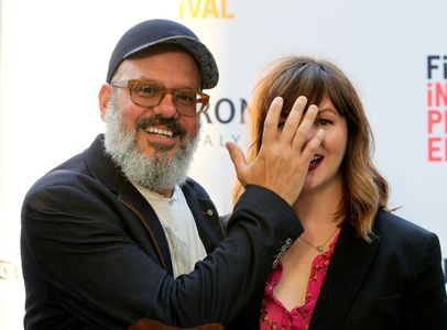 David Cross and Amber Tamblyn at an event for Paint It Black (2016)