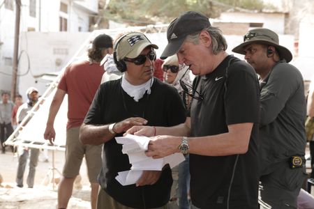 Tabrez Noorani with Producer, David Womark on the set of Love Sonia.