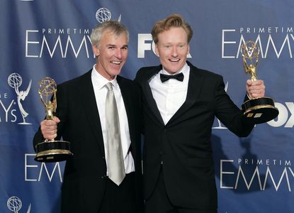 Conan O'Brien and Mike Sweeney