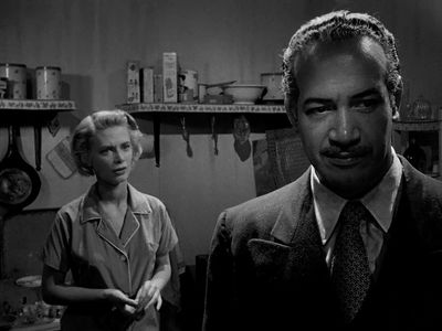 Irene Kane and Frank Silvera in Killer's Kiss (1955)