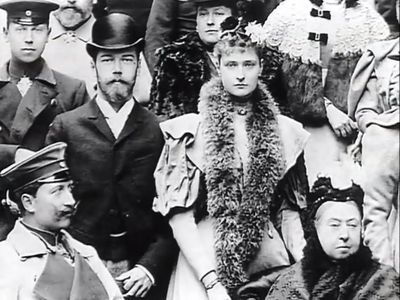 Kaiser Wilhelm II, Queen Victoria, Tsar Nicholas II, Tsarina Alexandra, and Princess Henry of Battenberg in Last of the 