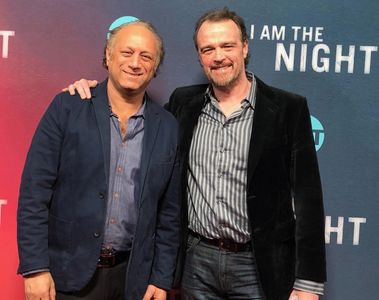 At the premier of I Am the Night, with Scott Krinsky.