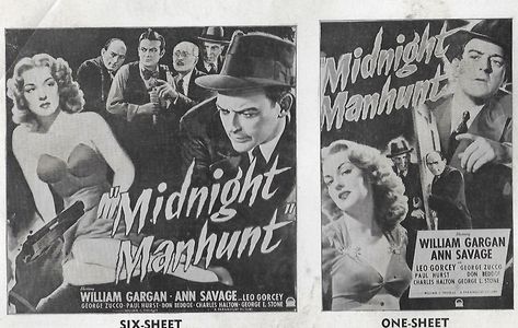 William Gargan, Leo Gorcey, Charles Halton, Ann Savage, and George Zucco in Midnight Manhunt (1945)