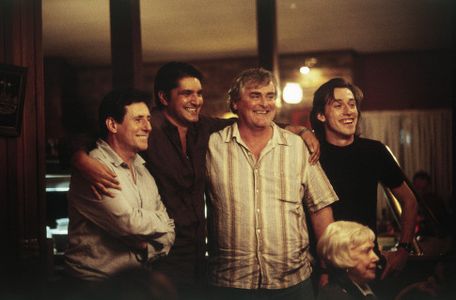 Gabriel Byrne, John Howard, Stelios Yiakmis, and Simon Stone in Jindabyne (2006)