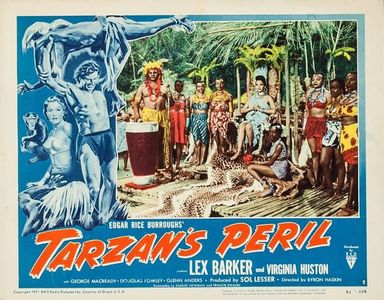 Lex Barker, Dorothy Dandridge, Virginia Huston, Juanita Moore, and Jamel Frazier in Tarzan's Peril (1951)