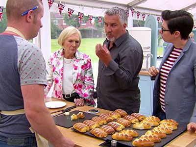 Sue Perkins, Mary Berry, Paul Hollywood, and Richard Burr in The Great British Baking Show (2010)