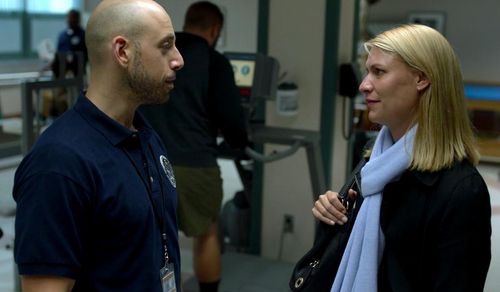 Anthony Michael Lopez and Clare Danes in Homeland.