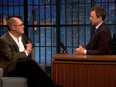 James Spader and Seth Meyers in Late Night with Seth Meyers (2014)