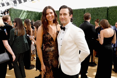 Mandy Moore and Milo Ventimiglia at an event for The 70th Primetime Emmy Awards (2018)