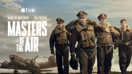 Nate Mann, Austin Butler, Callum Turner, and Anthony Boyle in Masters of the Air (2024)