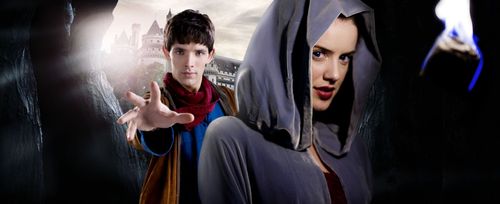 Michelle Ryan and Colin Morgan in Merlin (2008)