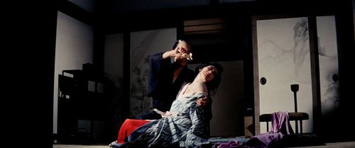 Yûko Hamada and Kô Nishimura in Zatoichi the Outlaw (1967)