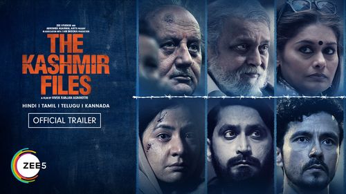 Mithun Chakraborty, Pallavi Joshi, Anupam Kher, Darshan Kumaar, Bhasha Sumbli, and Chinmay Mandlekar in The Kashmir File