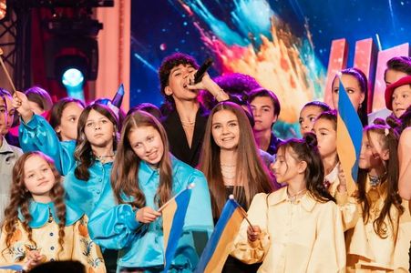 Valentina Tronel and Anastasia Dymyd at an event for Junior Eurovision Song Contest 2023 (2023)