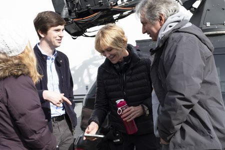 Joanna Kerns, Freddie Highmore, and David Shore in The Good Doctor (2017)