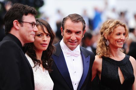 Bérénice Bejo, Jean Dujardin, Michel Hazanavicius, and Alexandra Lamy
