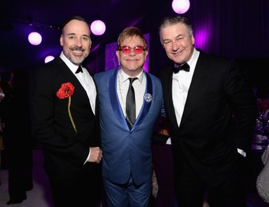 Alec Baldwin, Elton John, and David Furnish at an event for The Oscars (2015)