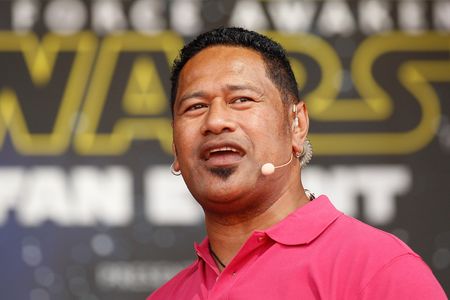Jay Laga'aia at an event for Star Wars: Episode VII - The Force Awakens (2015)